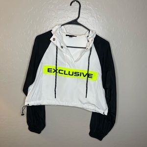 Forever 21 Crop “Exclusive” Windbreaker Jacket
